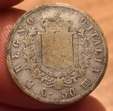 Moneta 50 Centesimi 1863