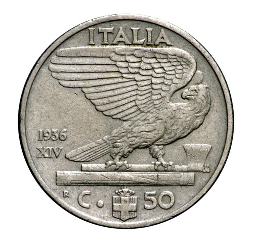 Italia regno centesimi 1936 - italia, 50