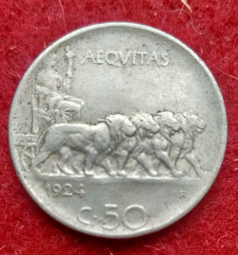 Regno italia 50 centesimi - italia,
